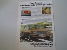 advertising Pubblicità 1979 OPEL ASCONA