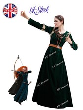 Disney Brave Merida Principessa Vestito Adulto Cosplay Party Giornata Mondiale del Libro UK