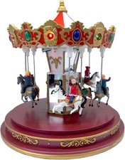 GIOSTRINA CARILLON CAROSELLO NATALIZIO CON MOVIMENTO LUCI E MUSICA