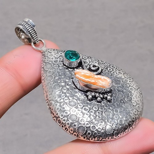 Ciondolo biwa pearl apatite - biwa,
