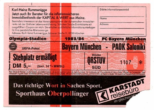 Biglietto bayern monaco - bayern,
