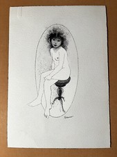 Giacomo Porzano 1925-2006 Disegno China su Carta 