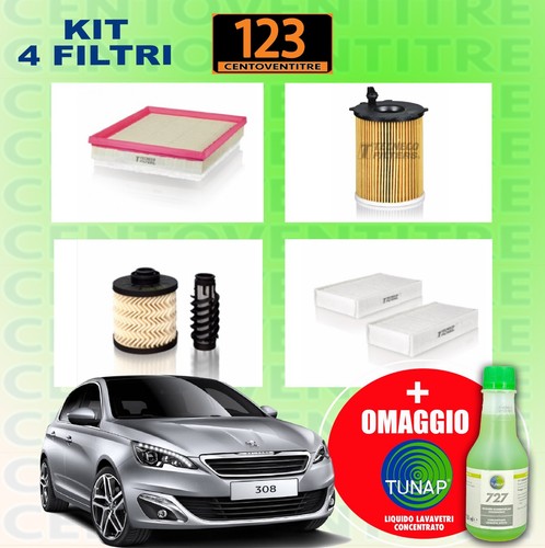 Kit tagliando filtri peugeot - 4,