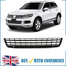 Griglia paraurti anteriore inferiore centrale nera con modanatura cromata VW Touareg 2011-2014