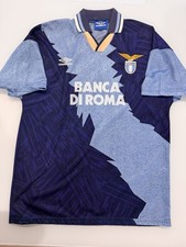 MAGLIA SHIRT CAMISETA CALCIO LAZIO VINTAGE TG L UMBRO 6