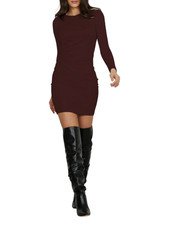 Relish abito corto Timeo drappeggiato marrone