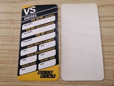 OLIO FIAT VS DIESEL etichetta adesivo auto cambio olio tagliando d’epoca vintage