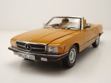 Modellino auto Mercedes 450 SL Cabrio R107 1975 arancione 1:18 Norev