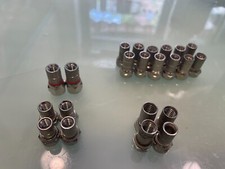 22 pezzi Connettore a vite Satellitare per Cavo Coassiale RG6/U Antenna TV usati