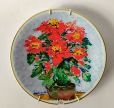 ♥ LIMOGES PIATTO IN CERAMICA MICHELE CASCELLA STELLA DI NATALE 1985 visto da