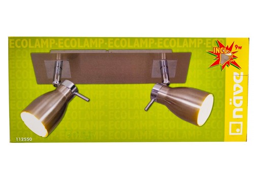Plafoniera neve 2xgu10 ecolamp - plafoniera,