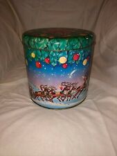 Scatola latta grande collezione Panettone Battistero 1 kg Babbo Natale Vintage