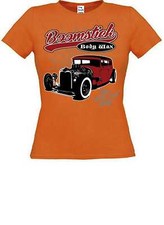 Donne T-Shirt Arancione con Un Caldo Asta - US Carmotiv Modello Boom Stick Corpo