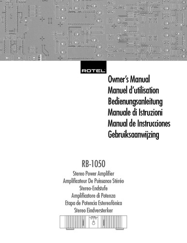 Rotel 1050 amplificatore - rotel,