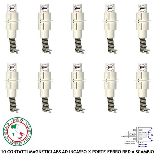 Contatto magnetico incasso - magnetico, 10