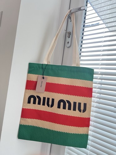 Borsa miu grande righe - miu,