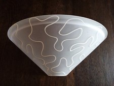 Applique lampada da parete vetro decorato nuova senza confezione 