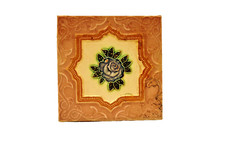 Antico Mattonella Arte Nouveau Maiolica Giappone Ceramica Porcellana Rosa Purple