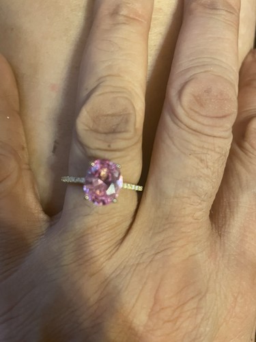 Anello vintage rosa morganite - vintage,