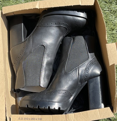 Zara elastic leather heel - leather,