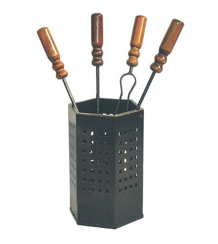 Set attrezzi camino con - set,