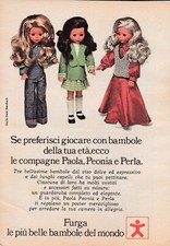Pubblicità Furga Paola Peonia e Perla originale anni 1973  werbung advertising