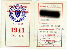 tessera federazione fascista