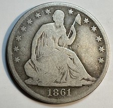 1861-O Seated Liberty Half