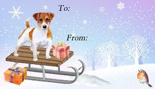 Etichette natalizie per cani