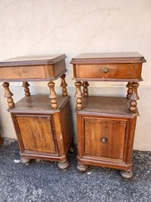 COPPIA COMODINI LUIGI FILIPPO - ORIGINALI FINE '800 - DA RESTAURARE -  EMILIA