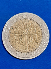 2 Euro Francia 2001 con evidenti errori di conio