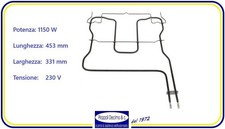 RESISTENZA SERPENTINA INFERIORE FORNO HOTPOINT ARISTON INDESIT 1150W WHIRLPOOL