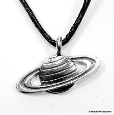 Planet Saturn Pewter Charm