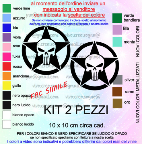 Adesivi stella militare con - adesivi,