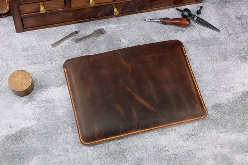Hand stitched genuine leather - stitched,
