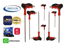 SET KIT 8 PZ CHIAVI CHIAVE A T ESAGONALI LUNGHE MISURE 2 a 10mm SS-9603