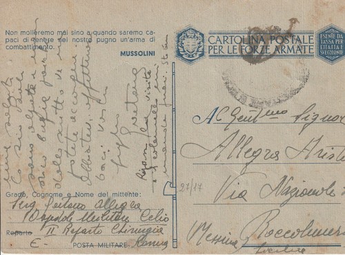 Posta militare ospedale - posta,