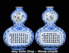 Coppia vasi bottiglia zucca