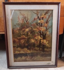 QUADRO VINTAGE SOGGETTO BOSCHIVO AUTUNNALE