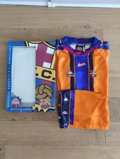 Fc Barcellona 1997/98 Kit Kappa Away Jersey + Shorts Very Rare Trikot Maillot 