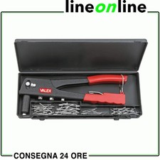 Rivettatrice manuale Valex  1462743 in valigetta con 80 rivetti + 4 teste