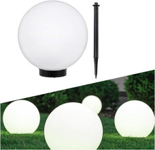 Torce Da Giardino Lampada Solare Sfera (Bianco, 1 Pezzo - 25Cm) Illuminazione D'