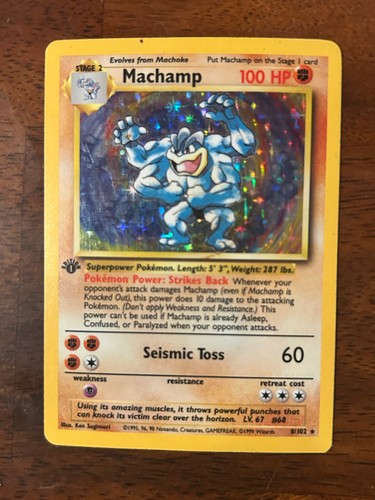 Pokemon machamp vintage raro - pokemon,