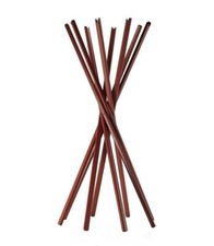 ZANOTTA SCIANGAI appendiabiti da terra in frassino AMARANTO Ø 65 x H 145 cm