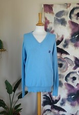 Maglione vintage BALLANTYNE blu 100% cashmere scozzese taglia M