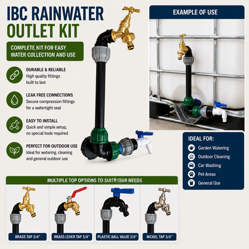 Ibc serbatoio acqua 25cm riser - acqua,
