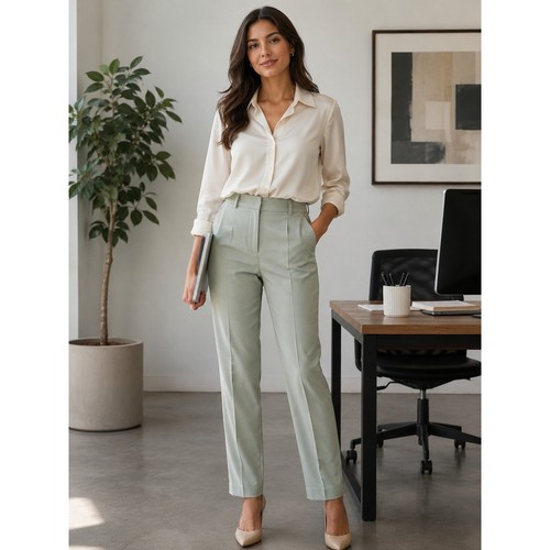 Zara light sage high - light, high-waist