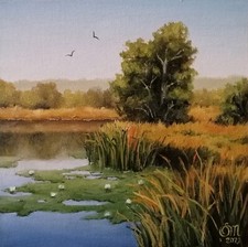 Paesaggio quadro olio