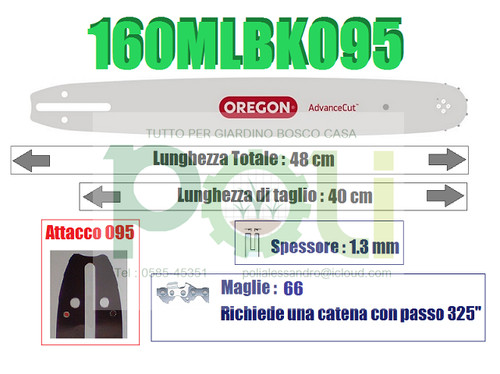 Barra oregon pro - oregon, 160mlbk095