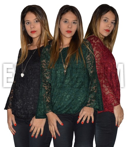 Maglia donna pizzo maniche - maglia,